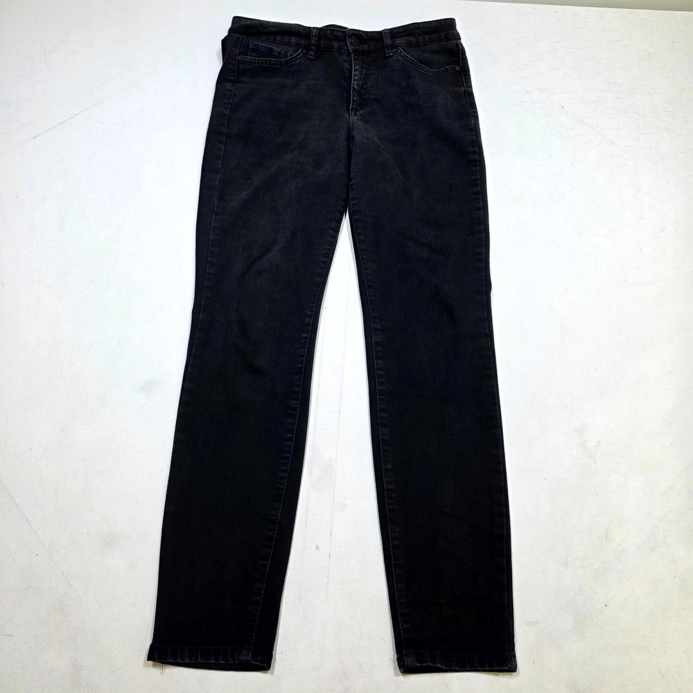 Vintage America Blues Boho Skinny Jeans Womens 10R/30 Black Denim Slim Fit Pants